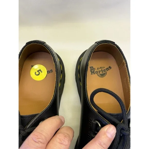 Dr. Martens Ramsey Smooth Leather Creepers Black Shoes - Women's Sz 6 - NWOB - Picture 4 of 13